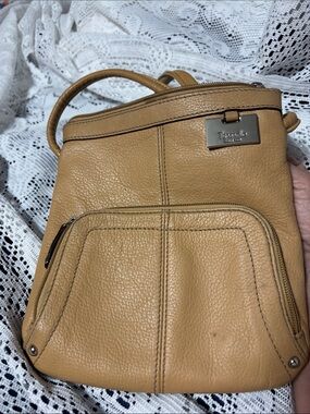 Tignanello Camel/Tan Leather Crossbody Bag